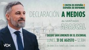 SANTIAGO ABASCAL: declaración a medios desde San Lorenzo del Escorial.