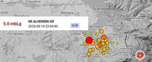 Terremoto de M 5.0 en NE Alhendín, Granada