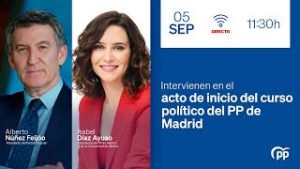 Feijóo y Ayuso intervienen en el acto de inicio del curso político del PP de Madrid