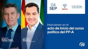 Feijóo y Juanma  intervienen en el acto de inicio del curso político del PP-A