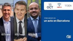 Feijóo interviene en Barcelona junto a Alejandro Fernández y García Albiol