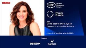 NEF Online con doña Isabel Díaz Ayuso, Presidenta de la Comunidad de Madrid