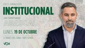 Santiago Abascal: Declaración Institucional